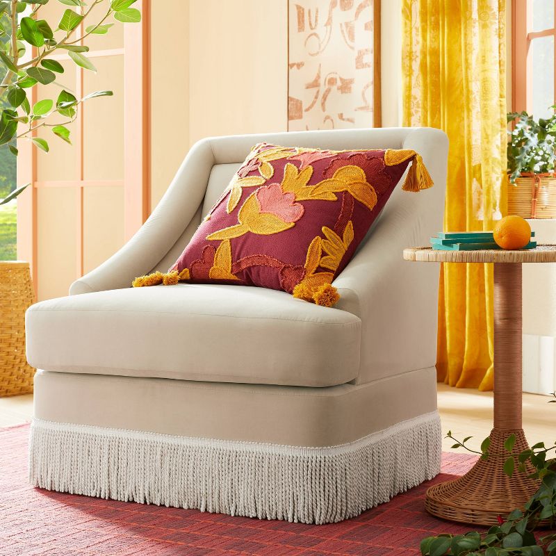 Alberhill Velvet Accent Chair with Fringe - Opalhouse™ designed with Jungalow™, 2 of 12