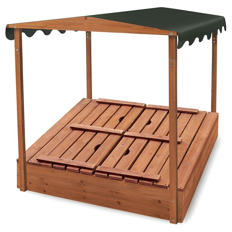 Badger Basket Covered Convertible Cedar Sandbox with Canopy and Two Bench Seats, 2 of 6
