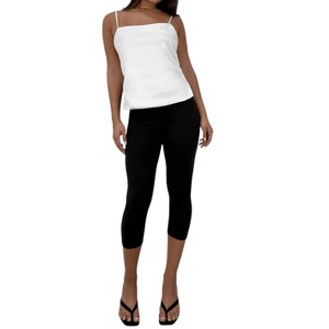 Women's Satin Open Tie Back Bow Tank Top - No Vacancy - 1 of 4