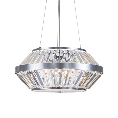 LLHZSY Modern Glam 5-light Crystal Pendant Chandelier for Dining Room - 18 in - Gold/Chrome