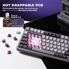 Wireless Mechanical Keyboard, 75% Layout with Knob, Hot Swap Gasket Custom Structure, Creamy Pre-lubed Switches, RGB Backlit, Bluetooth/Type-C/2.4G - 4 of 4