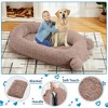Human Dog Bed for Adult 71''x45''x12'', Comfy Large Human Dog Bed with Blanket, Storage Pockets, Portable Handle & Removable Cover - 2 of 4