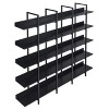 Industrial Triple Wide 5-Tier Bookshelf | Large Open Storage Shelves for Living Room, Bedroom & Office | 66 LB/Shelf Capacity - 4 of 4