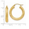 Black Bow Jewelry 4mm, 14k Yellow Gold Diamond-cut Hoops, 25mm (1 Inch) - 3 of 4