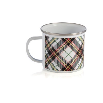 Shiraleah TARTAN ENAMEL MUG, MULTI - Multicolored - Shiraleah