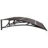 vidaXL Door Canopy Black 157.5 in.x39.4 in. Polycarbonate - 4 of 4