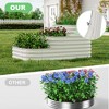 3-in-1 Raised Garden Bed Kit – Oval Planter Box for Vegetables Flowers, Expandable Open Base Planters, Ground - Beige - 2 of 4