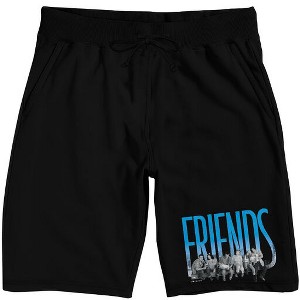 Friends (TV) Characters on Couch Men's Black Sleep Pajama Shorts - 1 of 4