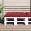 vidaXL Pallet Cushion in Wine Red, Fabric Seat 47.2"x31.5"x4.7", Outdoor Patio Comfort, Hollow Fiber Filling, Elegant Décor Update - 2 of 4
