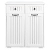 YOOCOZZ Laundry Cabinet with 2 Removable Laundry Basket and 2 Drawers-White - 2 of 4