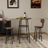 Hooseng 3 Piece Bar Table Set, Kitchen Dining Table Set for 2, Bar Table and Chairs Set with PU Upholstery Stool for Kichten - 4 of 4