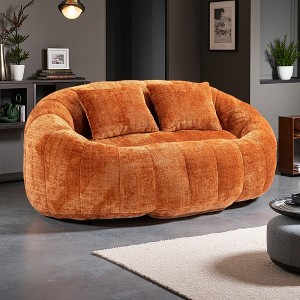59.06" Chenille High-Back Lazy Sofa Beanbag with Foam Filling - 1 of 4