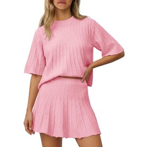 Imily Bela Womens Sweater Sets 2 Piece Outfits Summer Half Sleeve