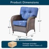 Gymojoy 2 Pieces Patio Outdoor Wicker Chair with Cushion - 2 of 4