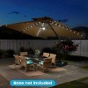 Crestlive Products 13FT Patio Cantilever Umbrella with Light Double Top High-strength Aluminum 360°Rotation 5 Heights Adjustable Offset Umbrella - 2 of 4