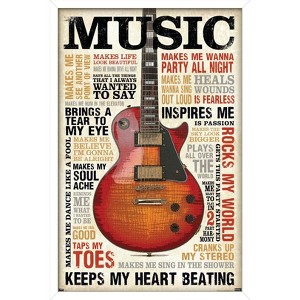 Trends International Music Inspires Me Framed Wall Poster Prints - 1 of 4