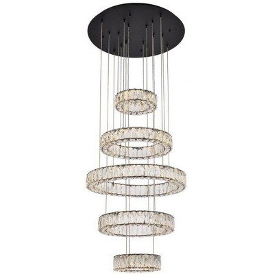 Elegant Lighting Monroe 5 - Light Chandelier in  Black