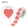 Unique Bargains Self-Adhesive Heart-Shaped Decorations Sticker for Envelope Wedding 500 Pcs - 2 of 4