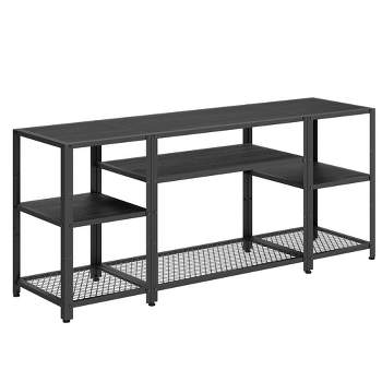VASAGLE TV Stand Industrial Entertainment Center, Modern TV Console with Open Storage Shelves
