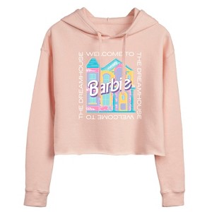 Women's - Barbie - Welcome To The Dreamhouse Cropped Graphic Hoodie - 1 of 3