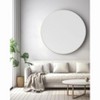 PexFix 42" Round Wall Mirror Circle Bathroom Mirror Silver Metal Frame for Bathroom Entryway Bedroom Living Room Wall Mounted Modern Rustic Decor - 2 of 4