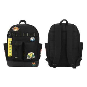Pokémon Character Patches 19” Black Backpack - 1 of 4