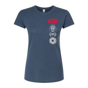 Women's - Star Wars - Darth Vader Icons Fitted Graphic T-Shirt - 1 of 2
