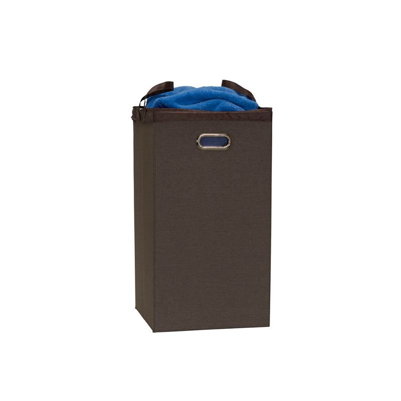 Household Essentials Collapsible Laundry Hamper Gray/Brown, 5 of 7