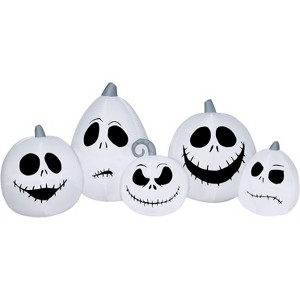 Gemmy Airblown Inflatable Jack Skellington White Pumpkin Collection, 3.5 ft Tall, - 1 of 4