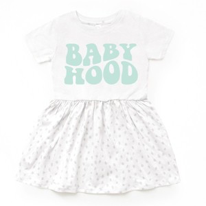 The Juniper Shop Babyhood Wavy Infant Dress - 6M - White Spot - 1 of 4