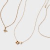 Girls' Initial with Choker and Layered Necklace Set - art class™ Gold - 3 of 3
