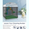 Universal Bird Cage Net Cover, Black Stretch Mesh Skirt with 15.8in Height, Adjustable Breathable Guard for All Cage Sizes - 3 of 4