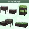 SEVOBAL Planters Raised Garden Bed with Legs, Self-Watering Planter for Growing Flowers,Vegetables, 2 Pcs, Black, 15.75"*15.75"*17.25" - 3 of 4