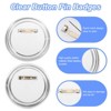 Unique Bargains Picture Photo DIY Acrylic Round Maker Craft Buttons Pins Clear - 3 of 4