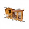 LAOTIES Large Wooden Rabbit Hutch,2 Tier Outdoor Bunny Cage And Chicken Coop With Run,Weatherproof Small Animal House - 2 of 4