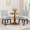 Costway Dining Chairs Set of 2/4 with Padded Seat, Rubber Wood Legs & Channel Tufted Backrest - 2 of 4