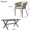ModernLuxe 7pcs Patio Dining Sets, All-Weather Outdoor Furniture Set with Dining Table and Chairs, Acacia Wood Tabletop, Metal Frame - 3 of 4