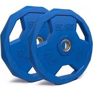Color Weight Plate 2-Inch Rubber Coated Plate for Barbell, Solid Cast Iron Weight Plates for Strength Training, Weightlifting, Crossfit, Home Gym - 1 of 4