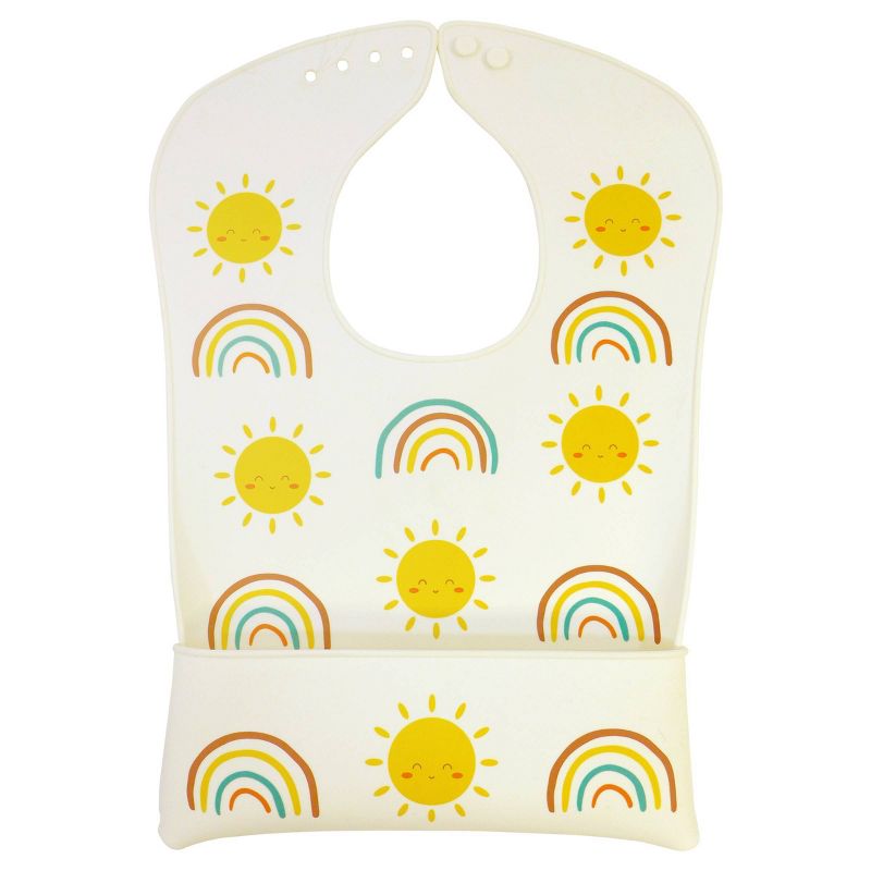 Neat Solutions Toddler Silicone Fold Down Bib - Neutral, 3 of 11