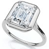 Pompeii3 Certified 2Ct Emerald Cut Adriana Diamond Engagement Ring 14k Gold Lab Created - 3 of 4