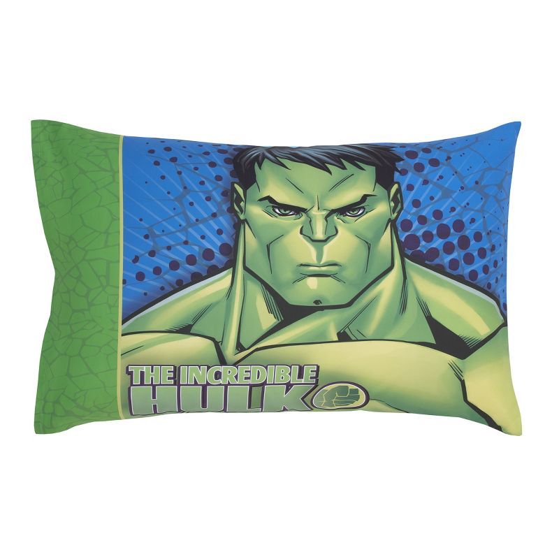 Marvel The Incredible Hulk Green, and Blue 4 Piece Toddler Bed Set, 5 of 7