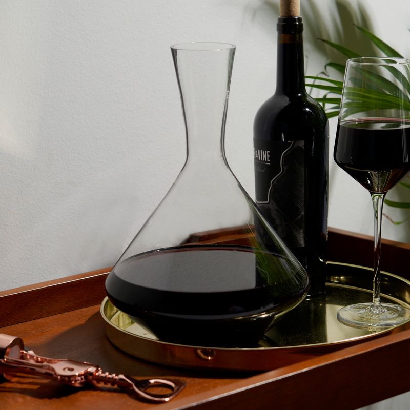 Viski Angled Wine Decanter Glass, Crystal, 3 of 15