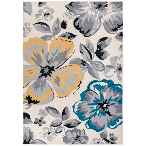 World Rug Gallery Modern Floral Design Cream 7'6