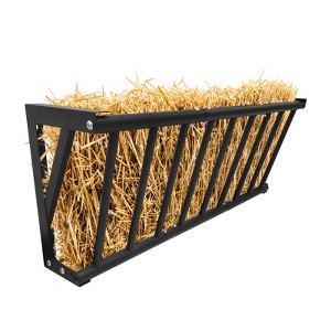 Wall Mount Hay Rack, 27 in Long Livestock Feeder with 16 gal Large Capacity, Heavy Duty Carbon Steel Hay Feeder for Sheep, Goats, Horses,Easy Install - 1 of 4