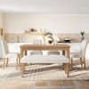6 Piece Dining Table Set for 6, Dining Set Kitchen Table Set with 4 Upholstered Chairs & Bench, Walnut/Natural - ModernLuxe - 2 of 4