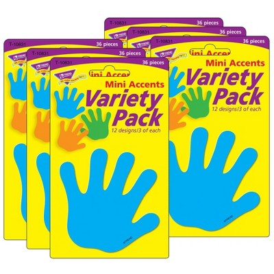 6pk Handprints Mini Accents Variety Pack - TREND