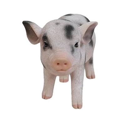 5" Polyresin Standing Pig Baby Statue with Black Dots Pink - Hi-Line Gift