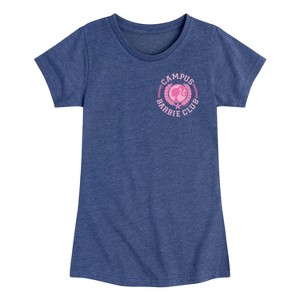 Girls' - Barbie - Campus Club Fitted Short Sleeve Graphic T-Shirt - 1 of 4