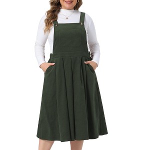 corduroy overall dress midi pearturs - Corduroy Midi Overall Dress