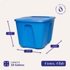 HOMZ Stackable and Nestable Heavy Duty Plastic Storage Container with 4 Way Handles - 4 of 4